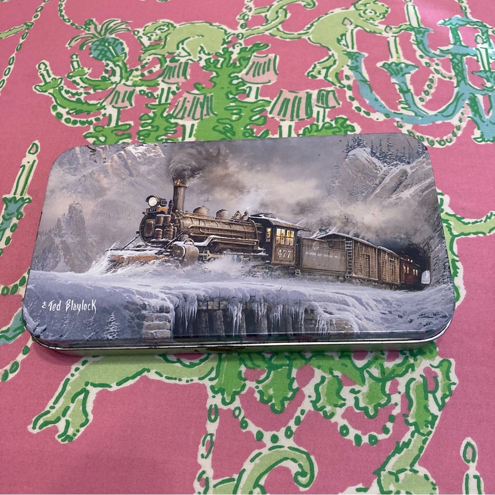 Ted Blaylock Train mighty mikes December run small metal box limited edition